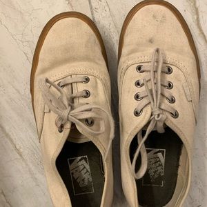 Natural Canvas Gummy Sole Vans